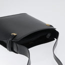 BALLY Shoulder Bag Leather Black Gold Auth 173492-6