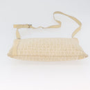 BVLGARI Logo Mania Shoulder Bag Canvas Beige Silver Auth 173495-7