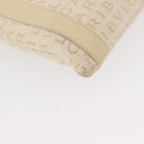 BVLGARI Logo Mania Shoulder Bag Canvas Beige Silver Auth 173495-15