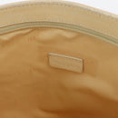 BVLGARI Logo Mania Shoulder Bag Canvas Beige Silver Auth 173495-20