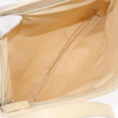 BVLGARI Logo Mania Shoulder Bag Canvas Beige Silver Auth 173495-11
