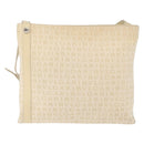 BVLGARI Logo Mania Shoulder Bag Canvas Beige Silver Auth 173495-13