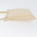 BVLGARI Logo Mania Shoulder Bag Canvas Beige Silver Auth 173495-6
