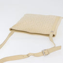 BVLGARI Logo Mania Shoulder Bag Canvas Beige Silver Auth 173495-8