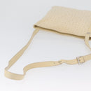 BVLGARI Logo Mania Shoulder Bag Canvas Beige Silver Auth 173495-9