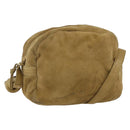 LOEWE Anagram Shoulder Bag Suede Beige Auth 173498-1