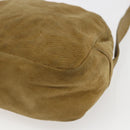 LOEWE Anagram Shoulder Bag Suede Beige Auth 173498-9