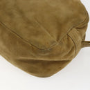 LOEWE Anagram Shoulder Bag Suede Beige Auth 173498-15