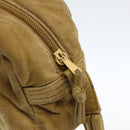 LOEWE Anagram Shoulder Bag Suede Beige Auth 173498-10