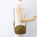 LOEWE Anagram Shoulder Bag Suede Beige Auth 173498-21