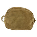 LOEWE Anagram Shoulder Bag Suede Beige Auth 173498-2