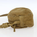 LOEWE Anagram Shoulder Bag Suede Beige Auth 173498-3