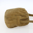 LOEWE Anagram Shoulder Bag Suede Beige Auth 173498-4
