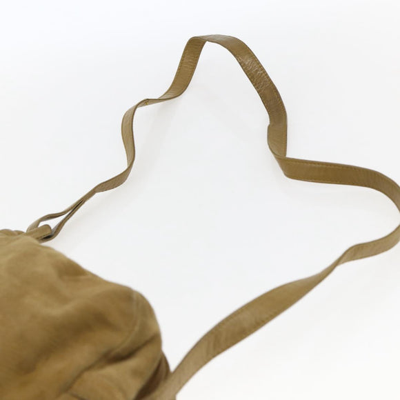 LOEWE Anagram Shoulder Bag Suede Beige Auth 173498
