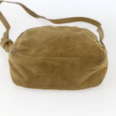 LOEWE Anagram Shoulder Bag Suede Beige Auth 173498-5