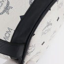 MCM Vicetos Logogram Shoulder Bag PVC Leather White Gold Auth 173499-10