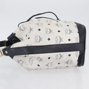 MCM Vicetos Logogram Shoulder Bag PVC Leather White Gold Auth 173499-5