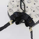 MCM Vicetos Logogram Shoulder Bag PVC Leather White Gold Auth 173499-6