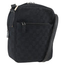 GUCCI GG Canvas Shoulder Bag Black Silver 018 1612 Auth 173500-1