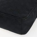 GUCCI GG Canvas Shoulder Bag Black Silver 018 1612 Auth 173500-15