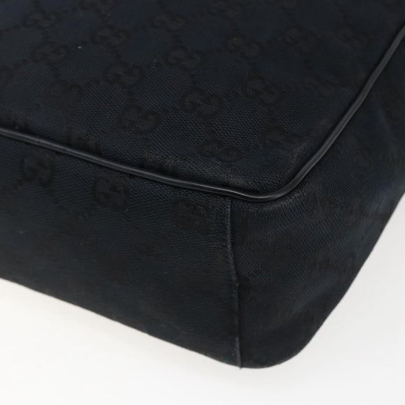 GUCCI GG Canvas Shoulder Bag Black Silver 018 1612 Auth 173500