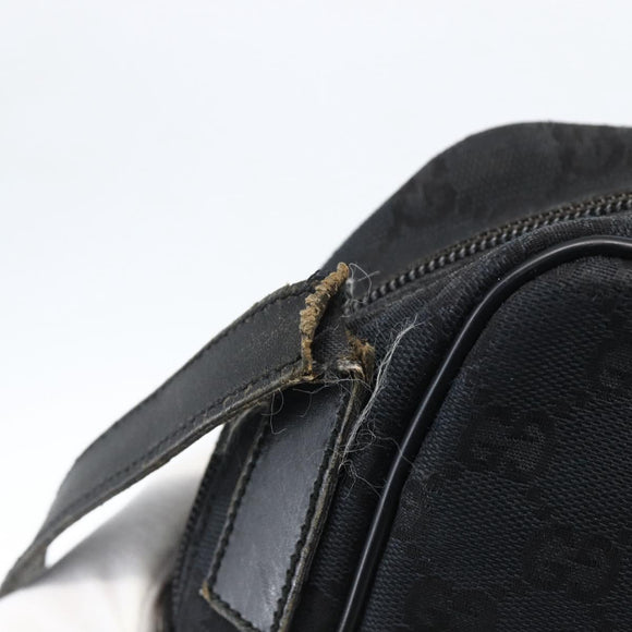 GUCCI GG Canvas Shoulder Bag Black Silver 018 1612 Auth 173500