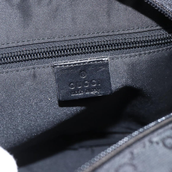 GUCCI GG Canvas Shoulder Bag Black Silver 018 1612 Auth 173500