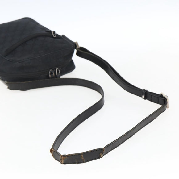 GUCCI GG Canvas Shoulder Bag Black Silver 018 1612 Auth 173500