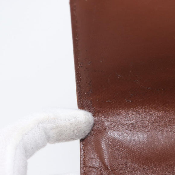 Burberrys Hand Bag Leather Brown Gold Auth 173503