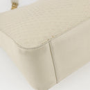 BALLY Shoulder Bag Leather Ivory Gold Auth 173507-11