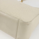 BALLY Shoulder Bag Leather Ivory Gold Auth 173507-12