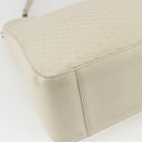 BALLY Shoulder Bag Leather Ivory Gold Auth 173507-13