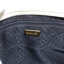 BALLY Shoulder Bag Leather Ivory Gold Auth 173507-15