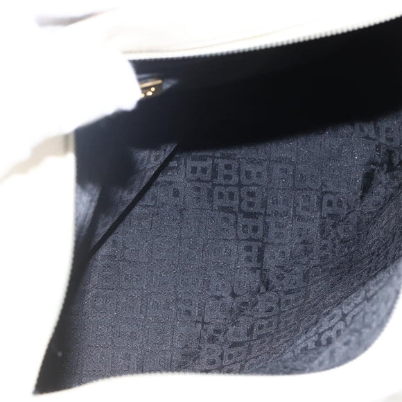 BALLY Shoulder Bag Leather Ivory Gold Auth 173507