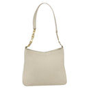 BALLY Shoulder Bag Leather Ivory Gold Auth 173507-2