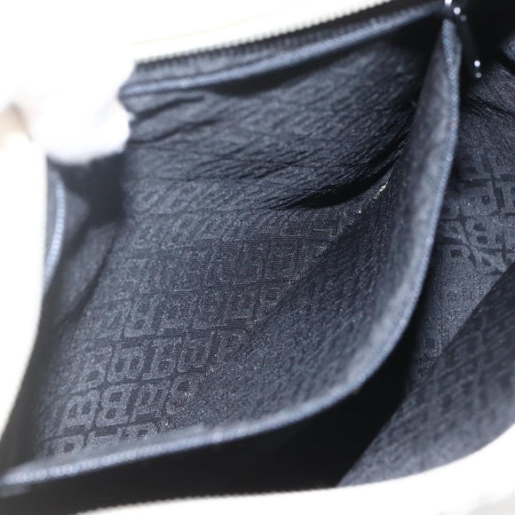 BALLY Shoulder Bag Leather Ivory Gold Auth 173507