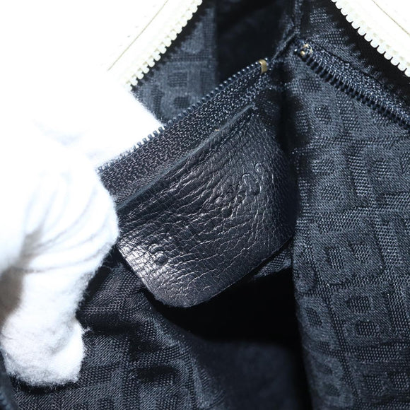 BALLY Shoulder Bag Leather Ivory Gold Auth 173507