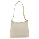 BALLY Shoulder Bag Leather Ivory Gold Auth 173507-3
