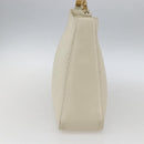BALLY Shoulder Bag Leather Ivory Gold Auth 173507-4