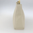 BALLY Shoulder Bag Leather Ivory Gold Auth 173507-5
