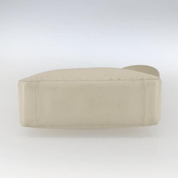 BALLY Shoulder Bag Leather Ivory Gold Auth 173507