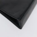 SAINT LAURENT Shoulder Bag Leather Black Gold Auth 173508-15