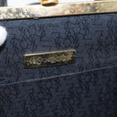 SAINT LAURENT Shoulder Bag Leather Black Gold Auth 173508-10