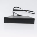 SAINT LAURENT Shoulder Bag Leather Black Gold Auth 173508-5