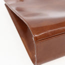 CARTIER Hand Bag Leather Brown Silver Auth 173509-14