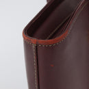 CARTIER Hand Bag Leather Red Gold Auth 173513-5