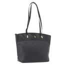 Christian Dior Honeycomb Canvas Shoulder Bag PVC Black Gold Auth 173515-1