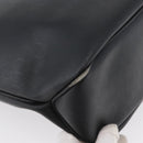 Christian Dior Honeycomb Canvas Shoulder Bag PVC Black Gold Auth 173515-13