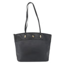 Christian Dior Honeycomb Canvas Shoulder Bag PVC Black Gold Auth 173515-2