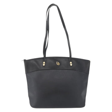 Christian Dior Honeycomb Canvas Shoulder Bag PVC Black Gold Auth 173515 - 0